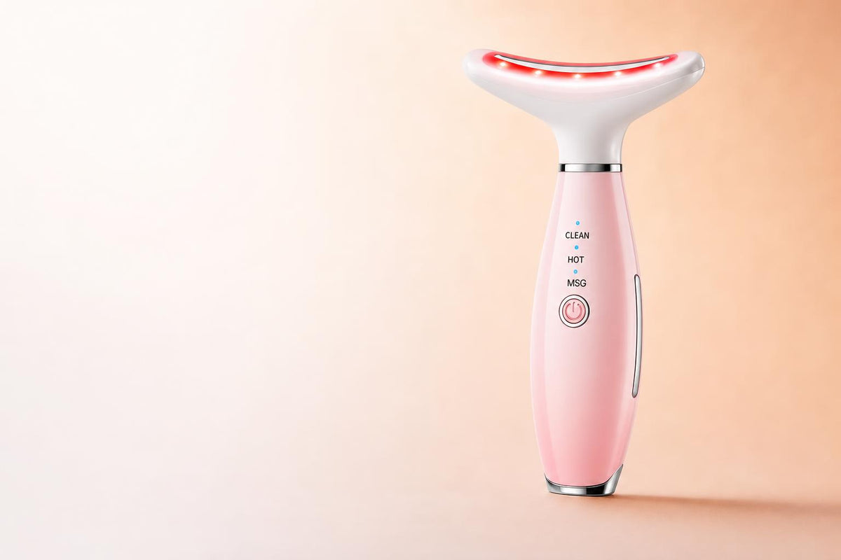 GlowPulse Massage Wand glowing red LED
